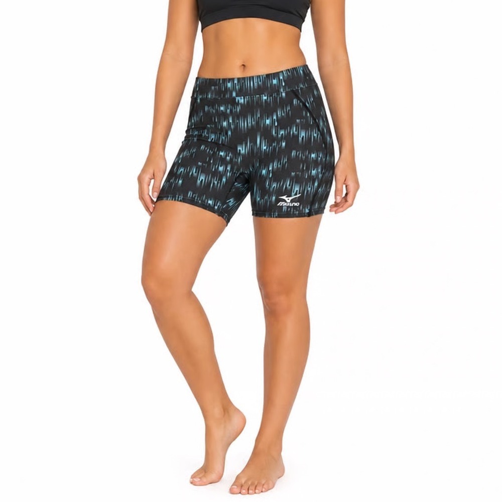 Mizuno Womens Nighthawk Sliding Shorts XL Black Blue Glitch